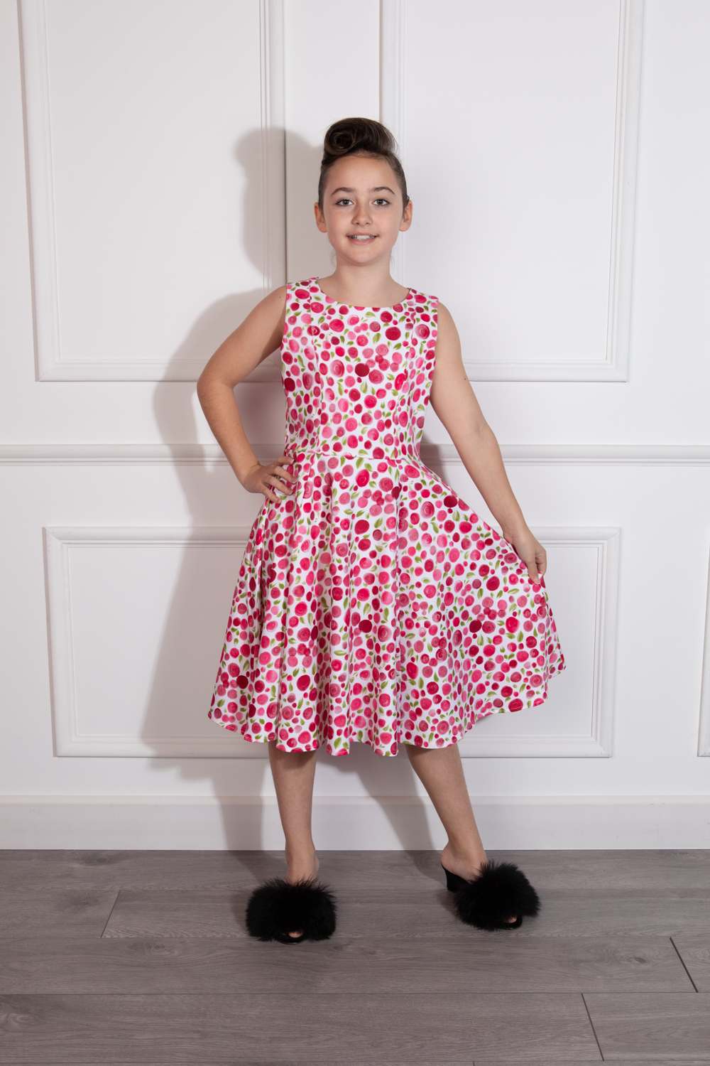 Rosy Petal Swing Dress in Kids